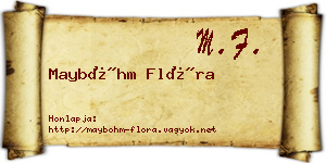 Mayböhm Flóra névjegykártya